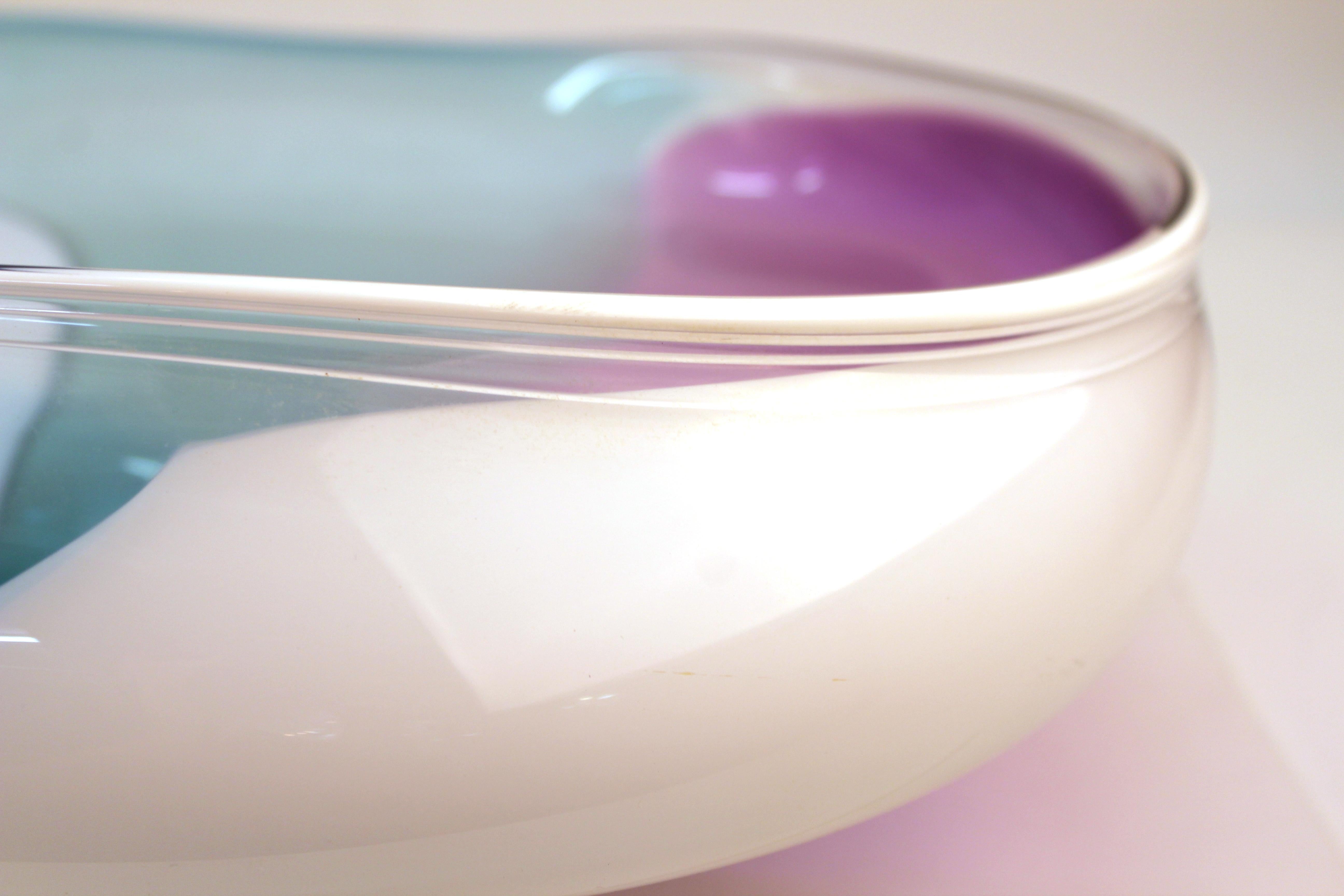 Modern Nicholson Studio Art Glass 'Wave' Bowl 5