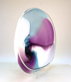 Modern Nicholson Studio Art Glass 'Wave' Bowl