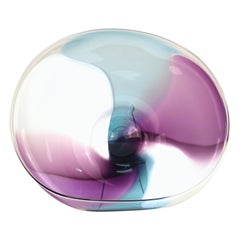 Modern Nicholson Studio Art Glass 'Wave' Bowl