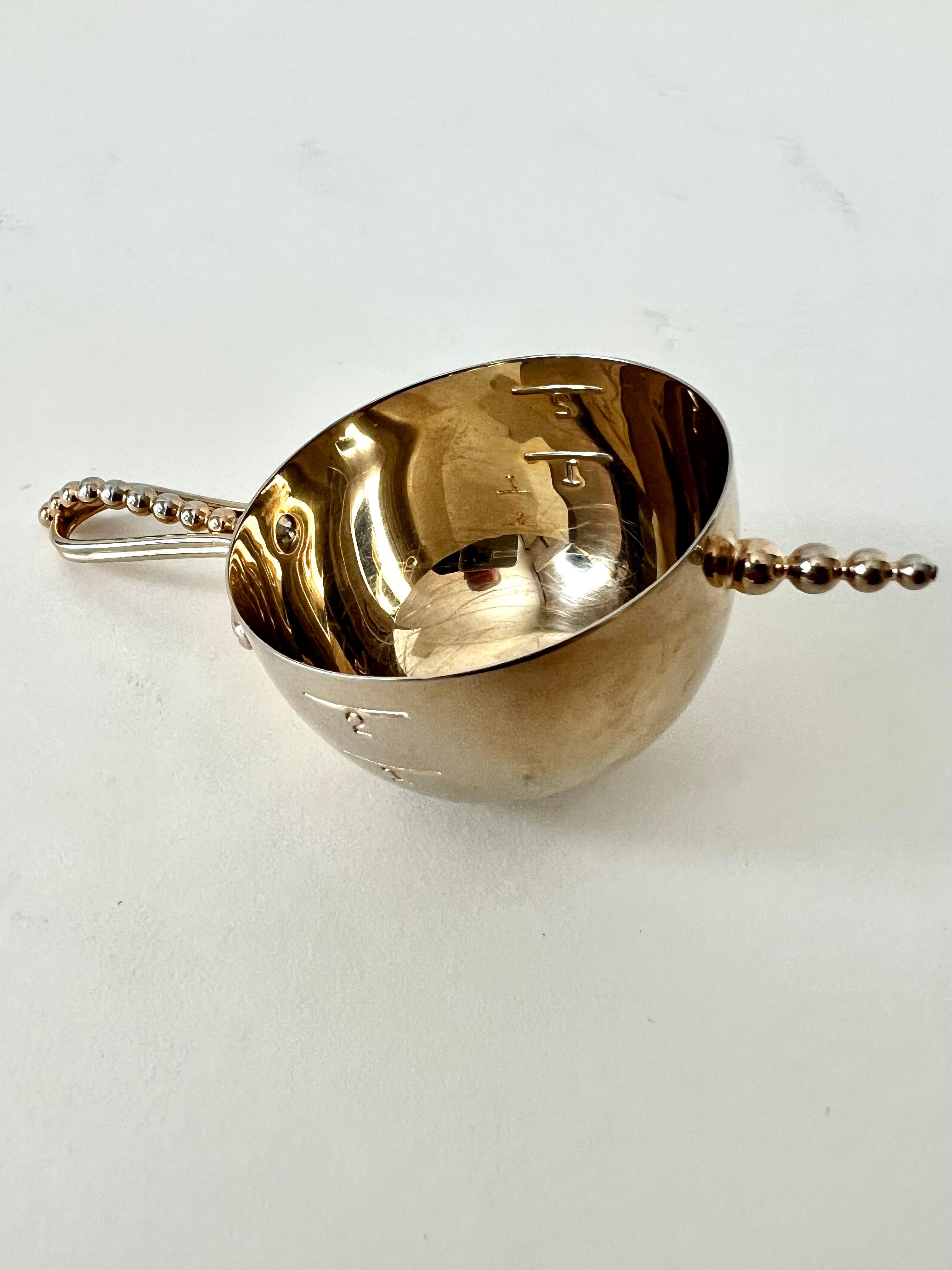 Modern Nickel Jigger in the Style of Napier or Georg Jensen For Sale 4