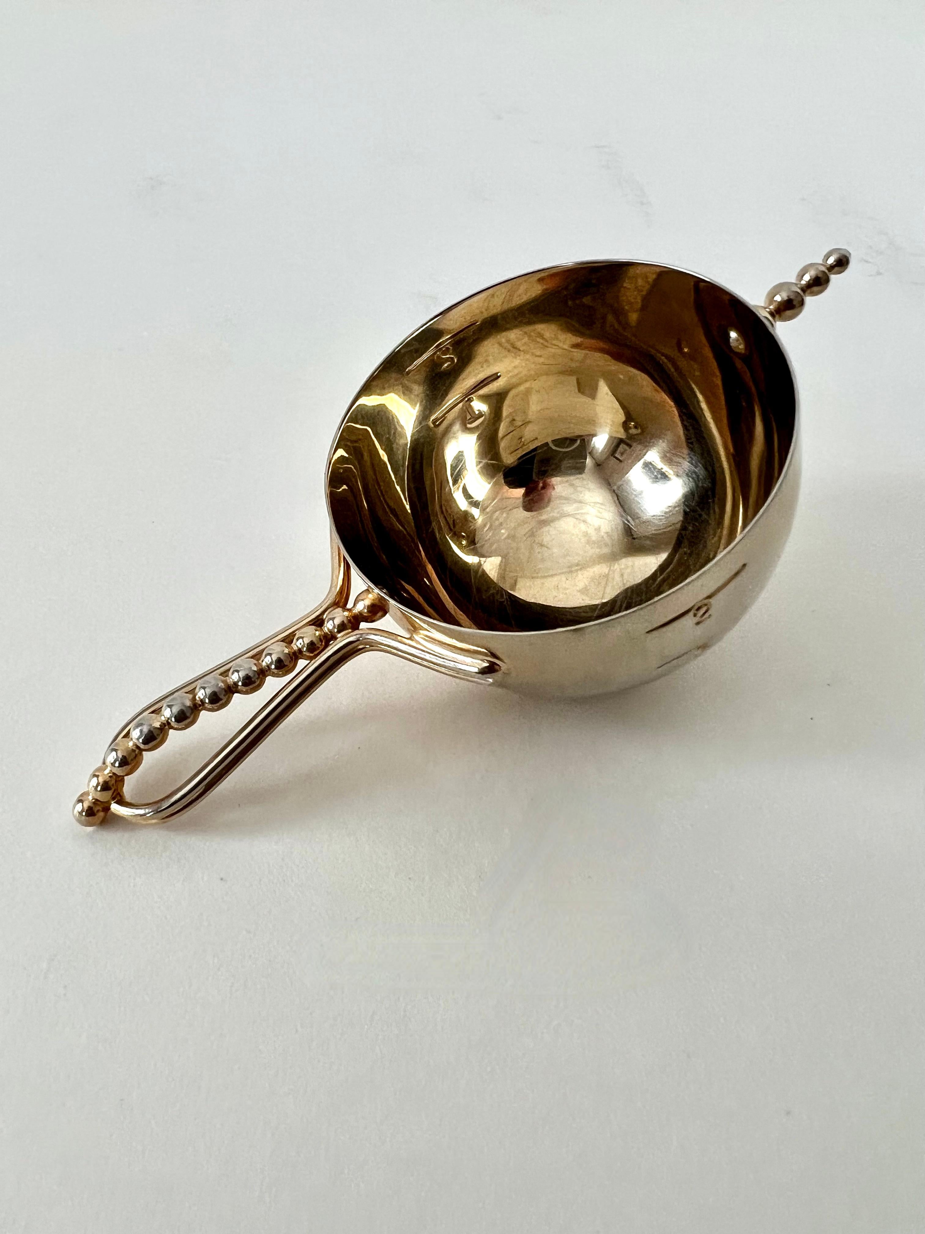 Polished Modern Nickel Jigger in the Style of Napier or Georg Jensen For Sale