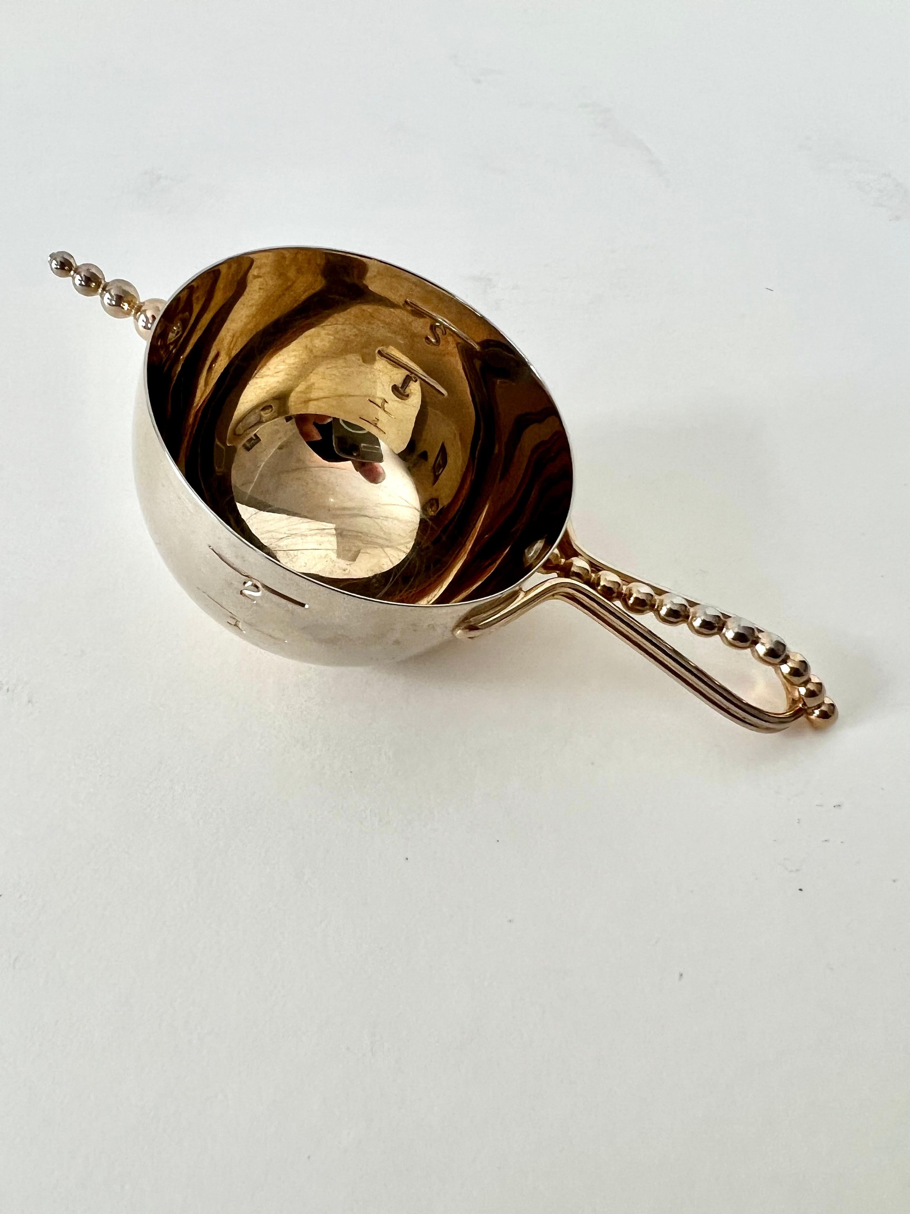 Modern Nickel Jigger in the Style of Napier or Georg Jensen In Good Condition For Sale In Los Angeles, CA