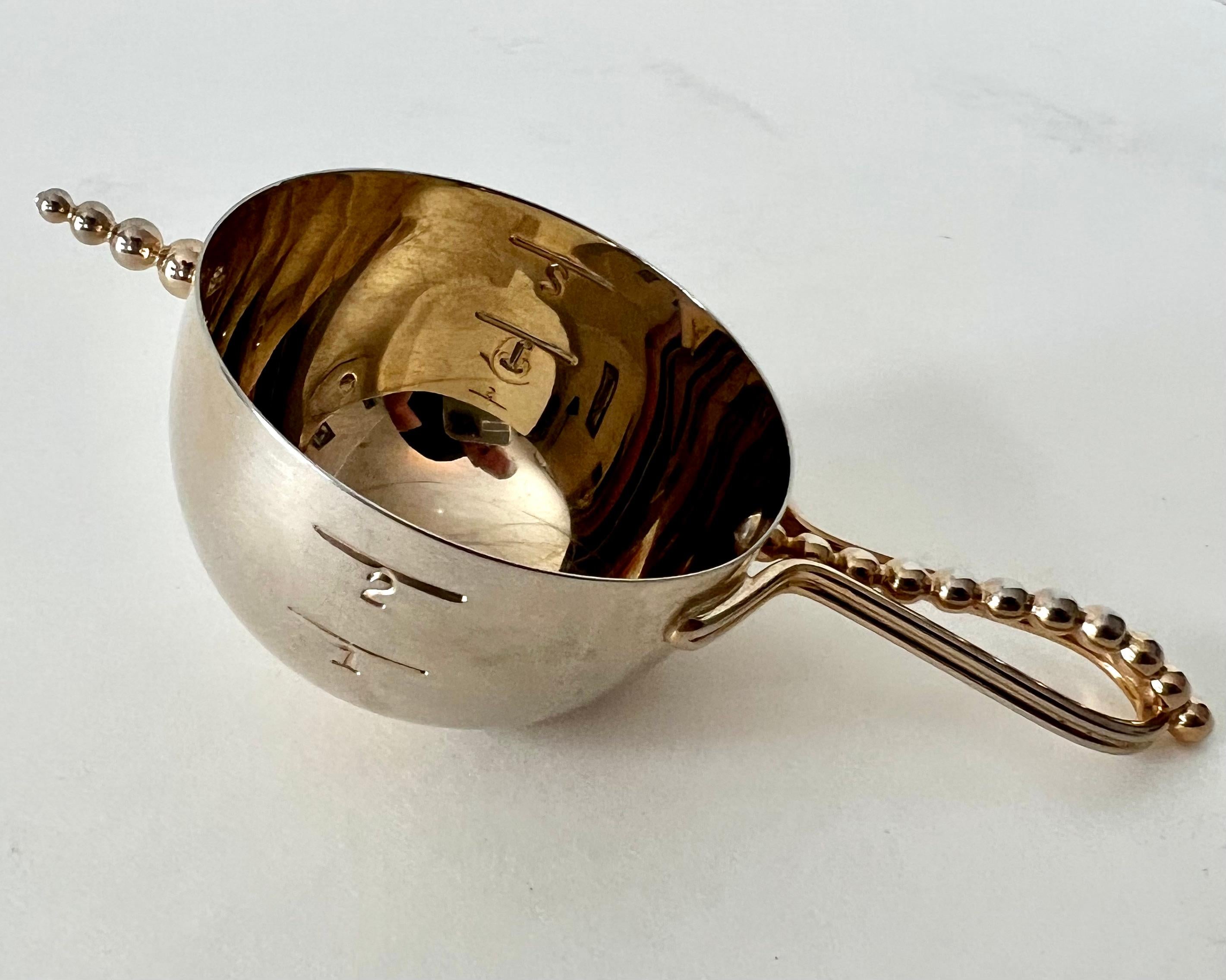 Modern Nickel Jigger in the Style of Napier or Georg Jensen For Sale 2