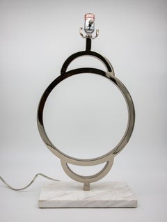 Modern Nickel & Marble Jamie Young Lamp