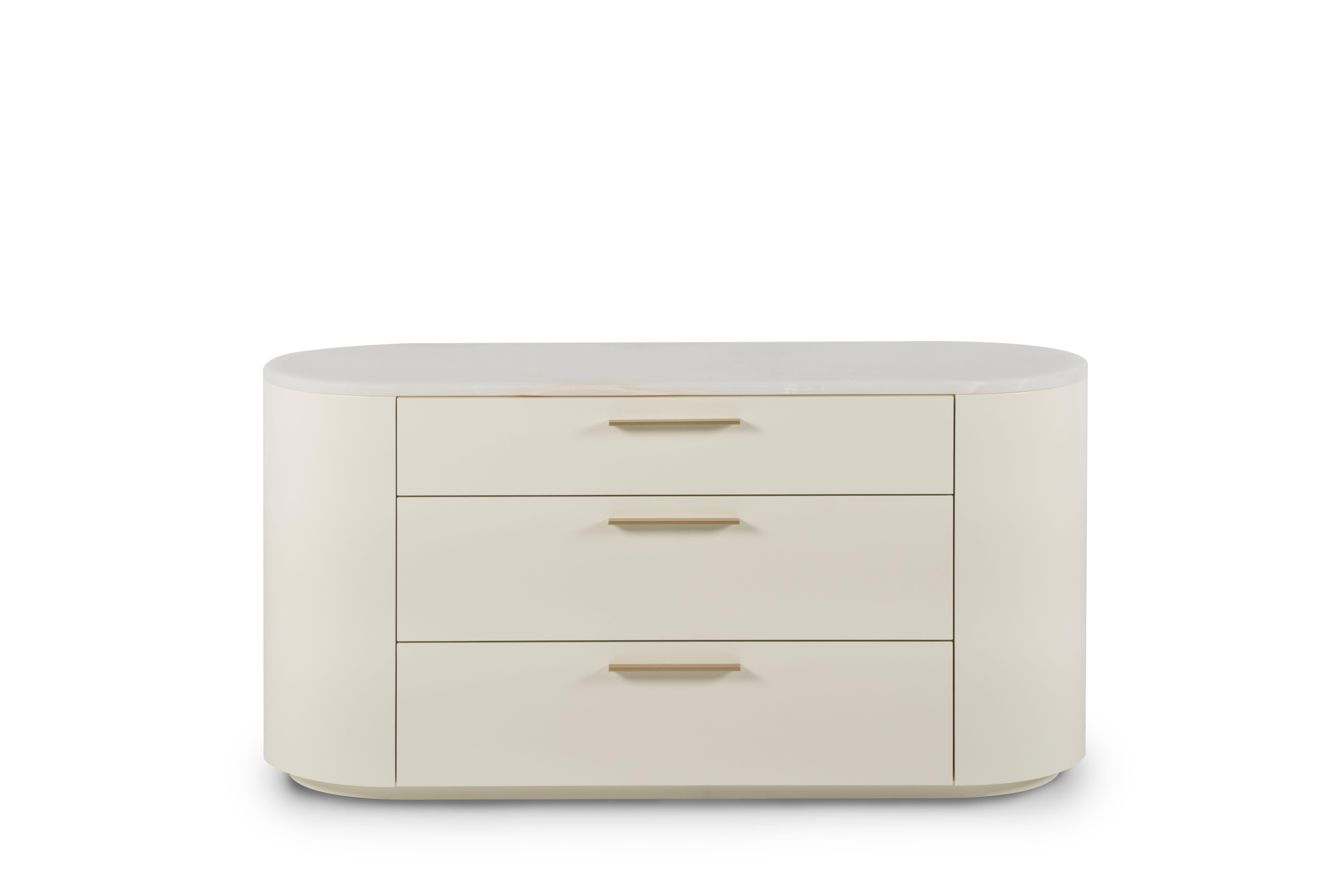 Modern Nilo Nightstand Bedside Table Calacatta Oro Handmade Portugal Greenapple In New Condition For Sale In Lisboa, PT