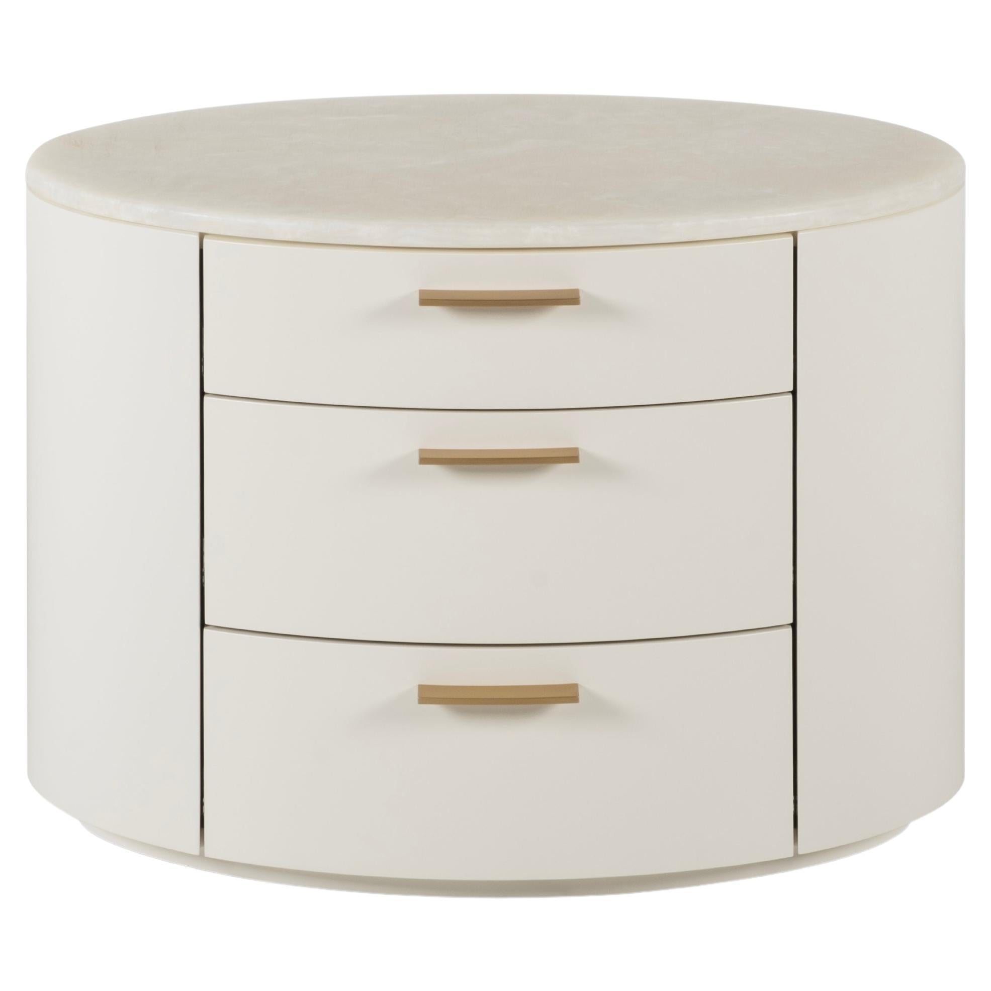 The Modern Nilo Nightstands Bedside Tables White Onyx Handmade Portugal Greenapple