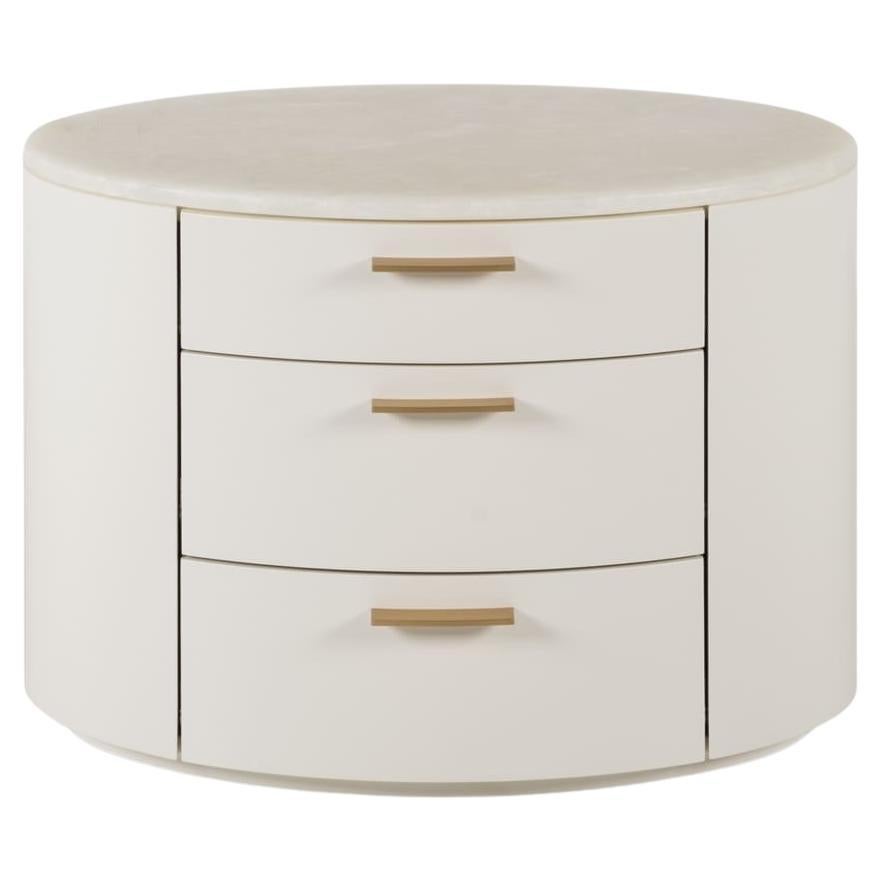The Modern Nilo Nightstands Bedside Tables White Onyx Handmade Portugal Greenapple