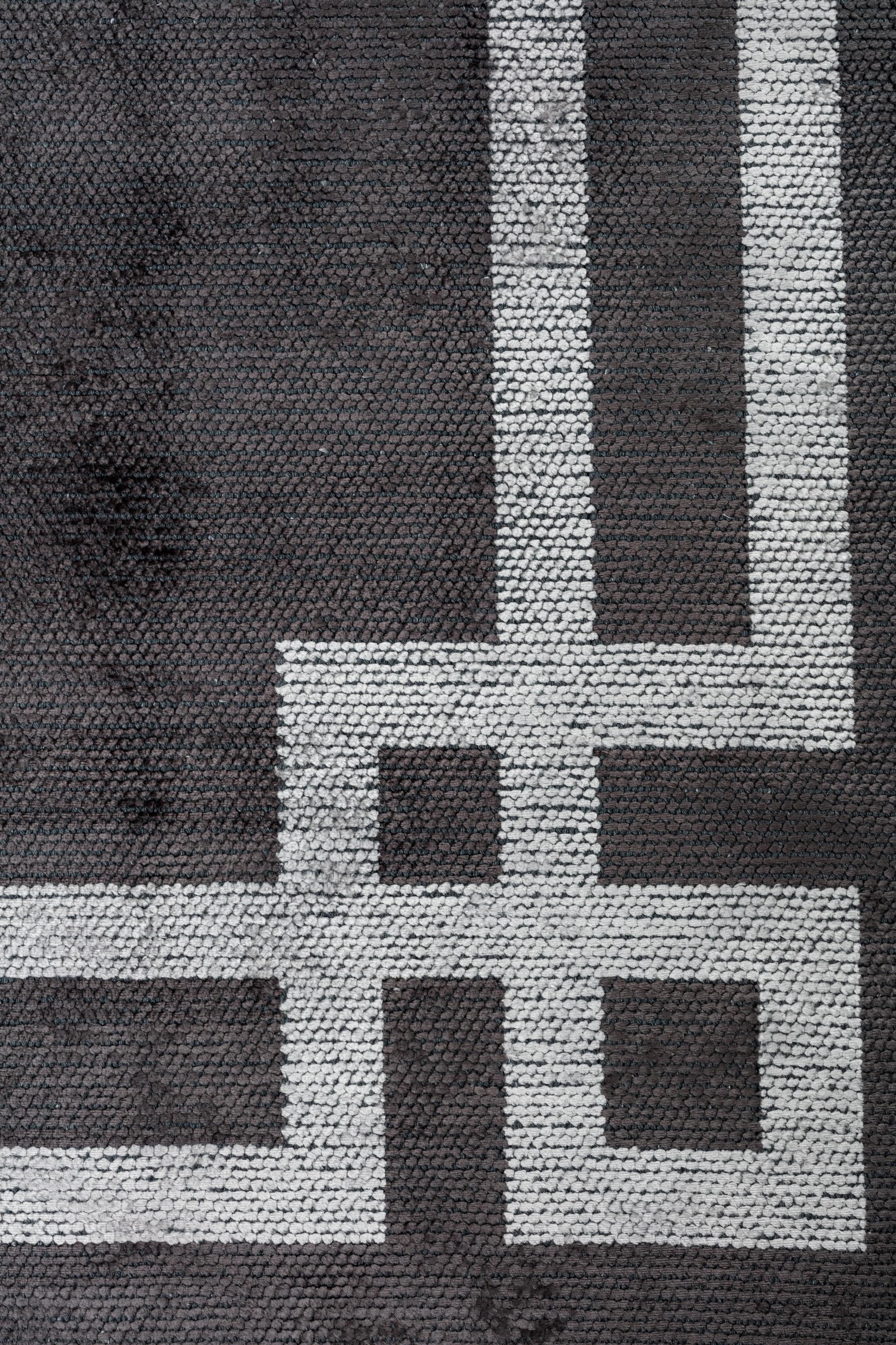Im Angebot: Modern No Pattern Solid Color Luxury Area Rug,  (Grau) 5