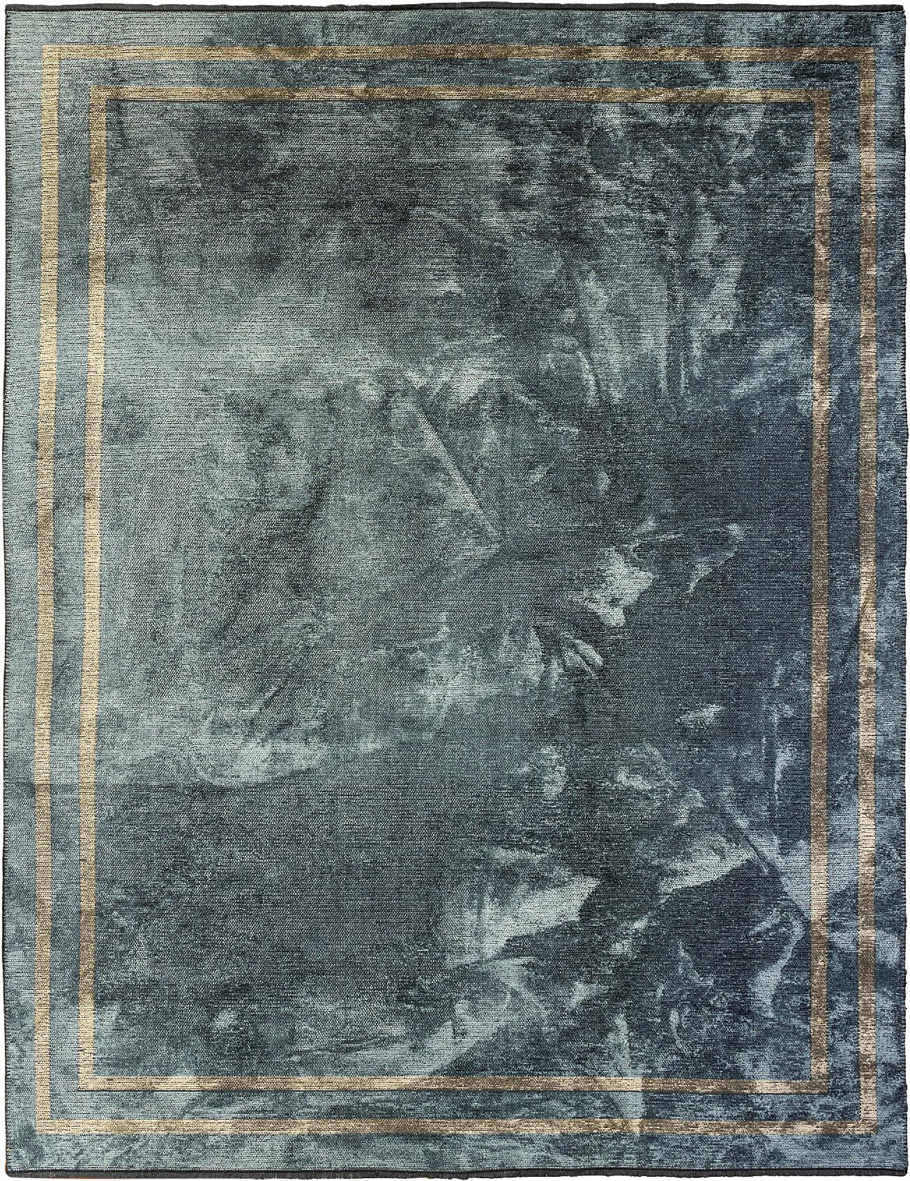 Im Angebot: Modern No Pattern Solid Color Luxury Area Rug,  (Blau)