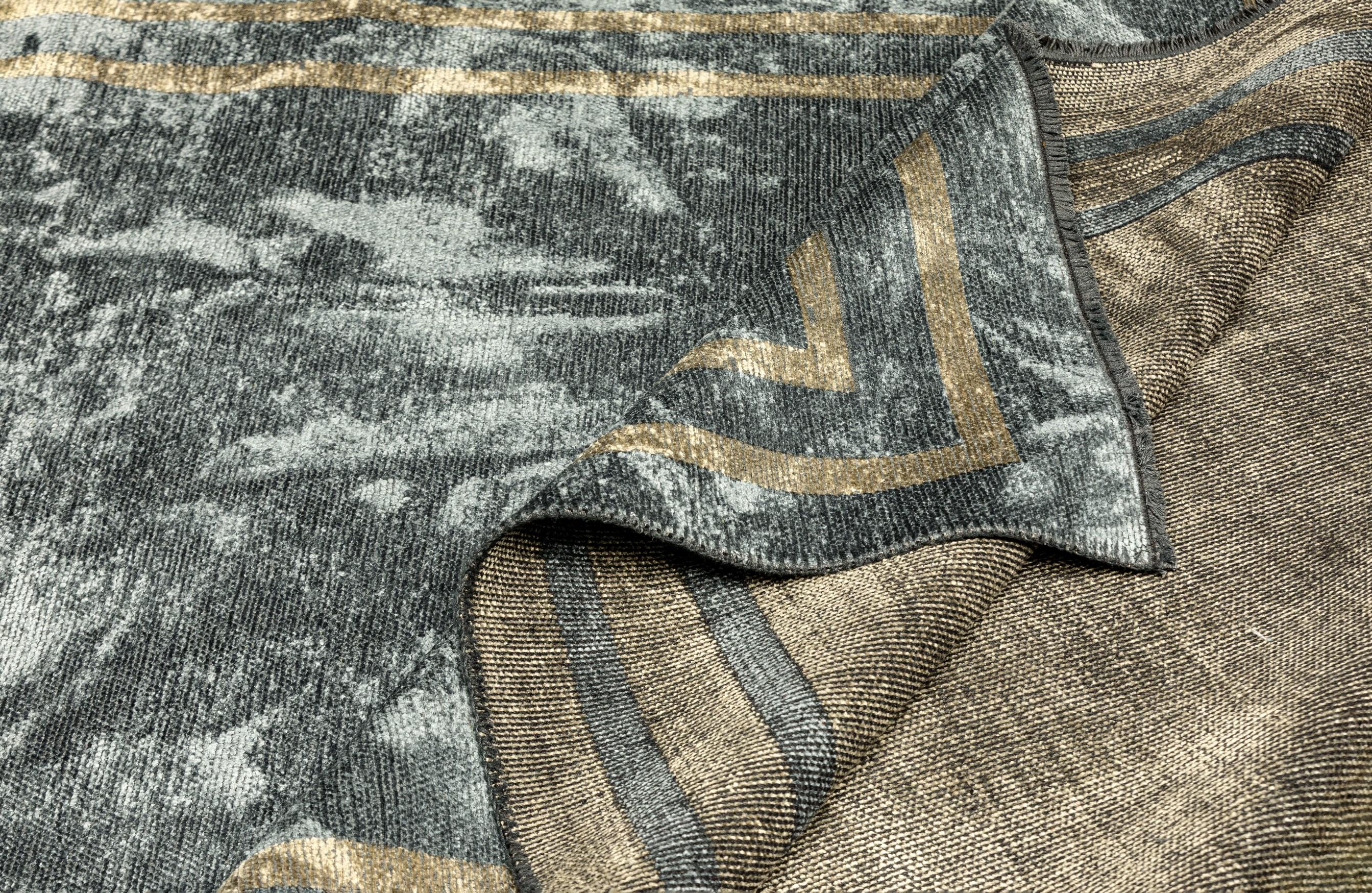 Im Angebot: Modern No Pattern Solid Color Luxury Area Rug,  (Blau) 2