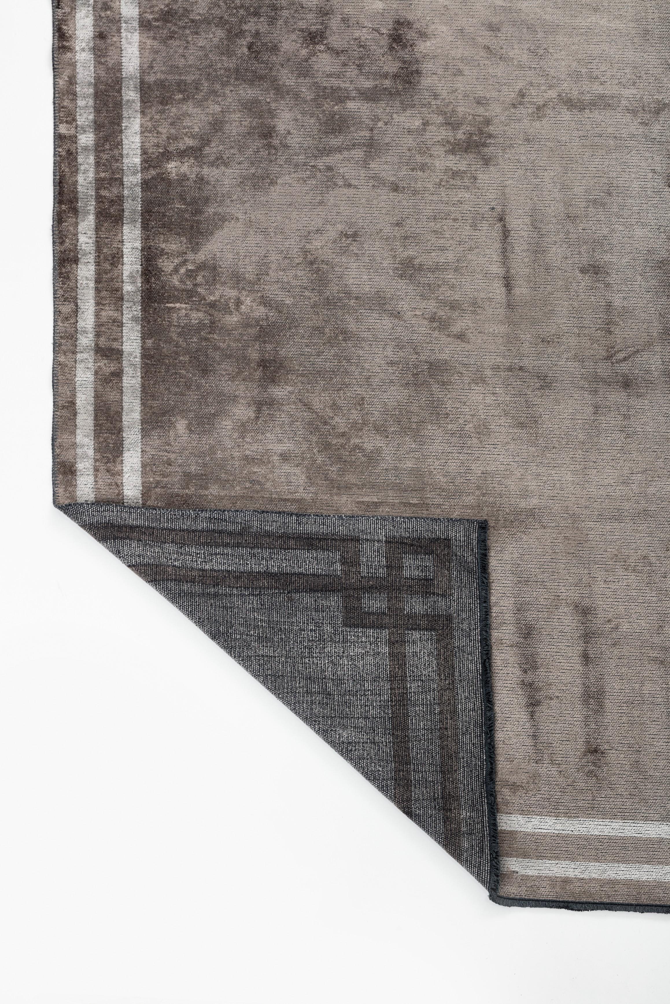Im Angebot: Modern No Pattern Solid Color Luxury Area Rug,  (Grau) 3