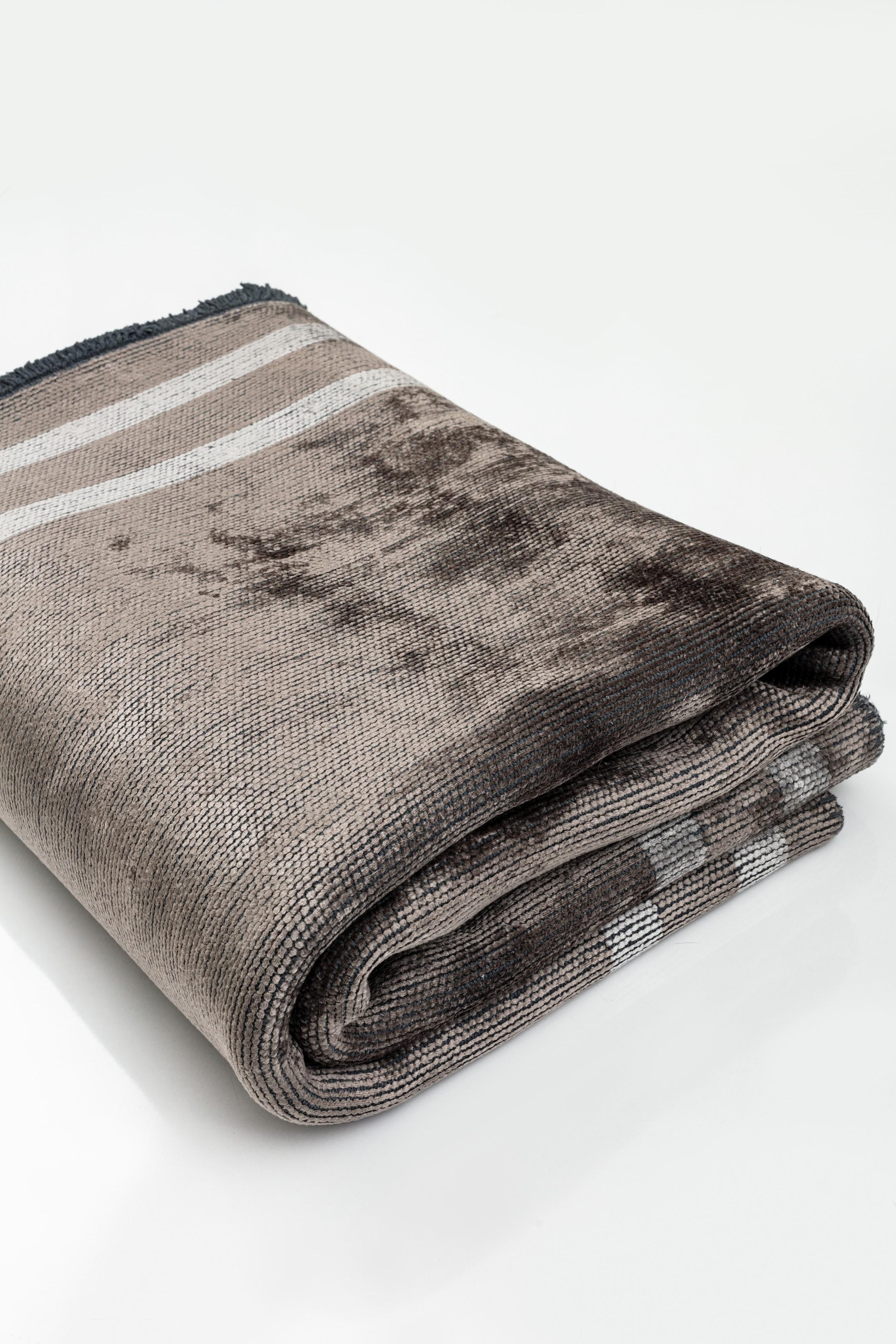 Im Angebot: Modern No Pattern Solid Color Luxury Area Rug,  (Grau) 4
