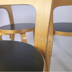 Modern Nordic Design Alvar Aalto Iconic Dining Chair by Artek Finland Co., 1980s