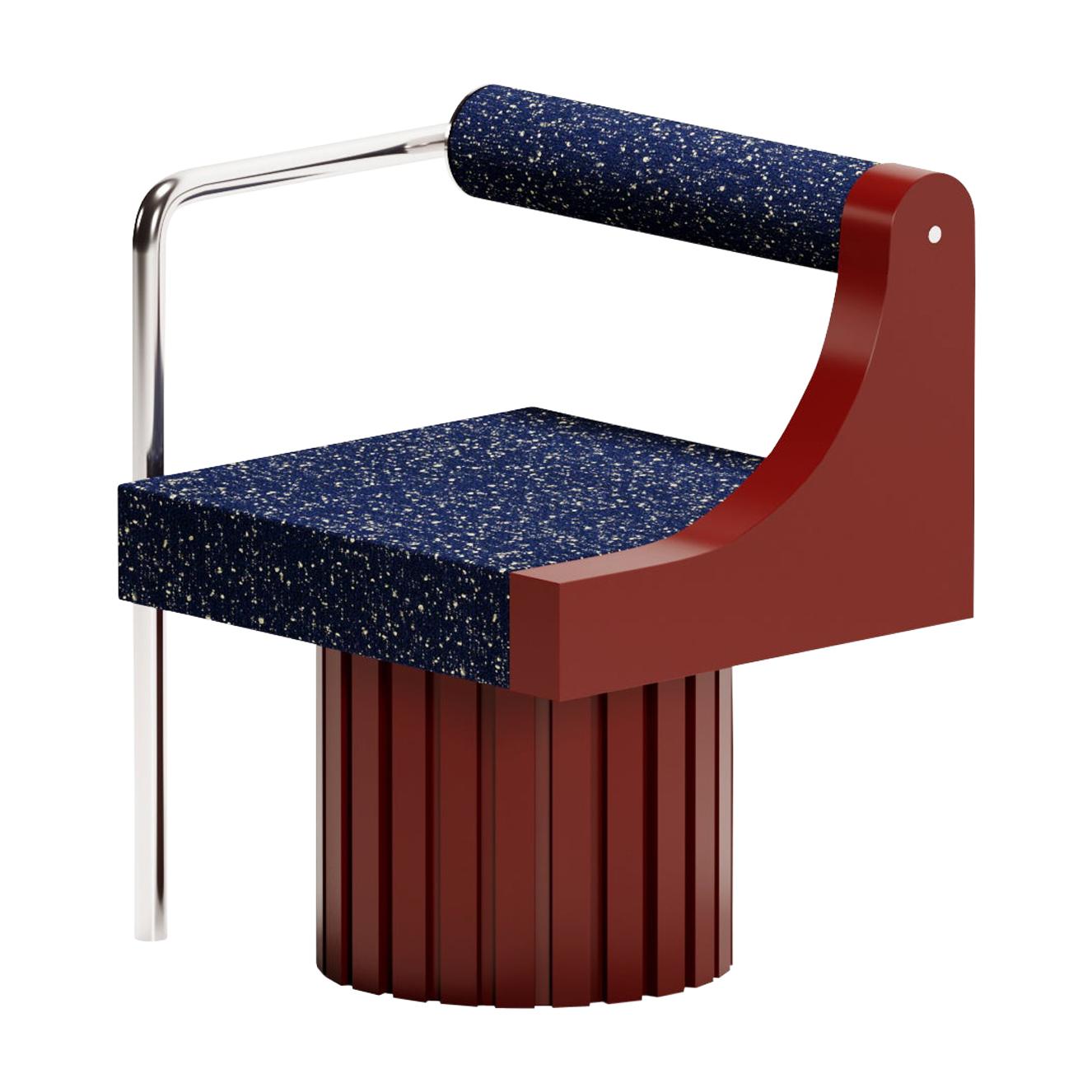 Modern "Normative-Chair" in Limited Burgundy Edition For Sale