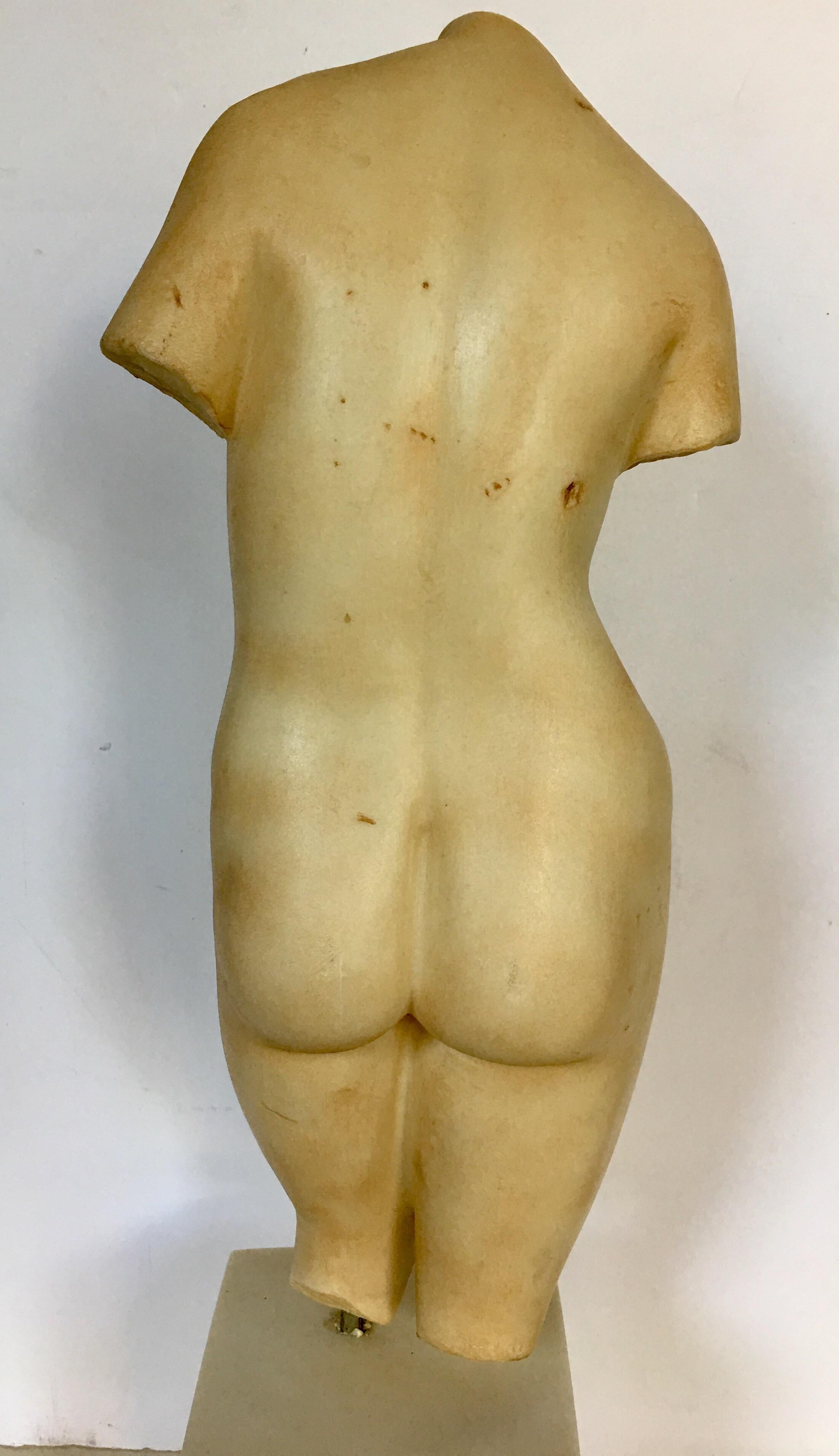 Modern Nude Female Figure Torso Bust Sculpture, Modern Museum of Art In Good Condition In Lambertville, NJ