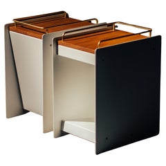 Modern Oak and Aluminum Table