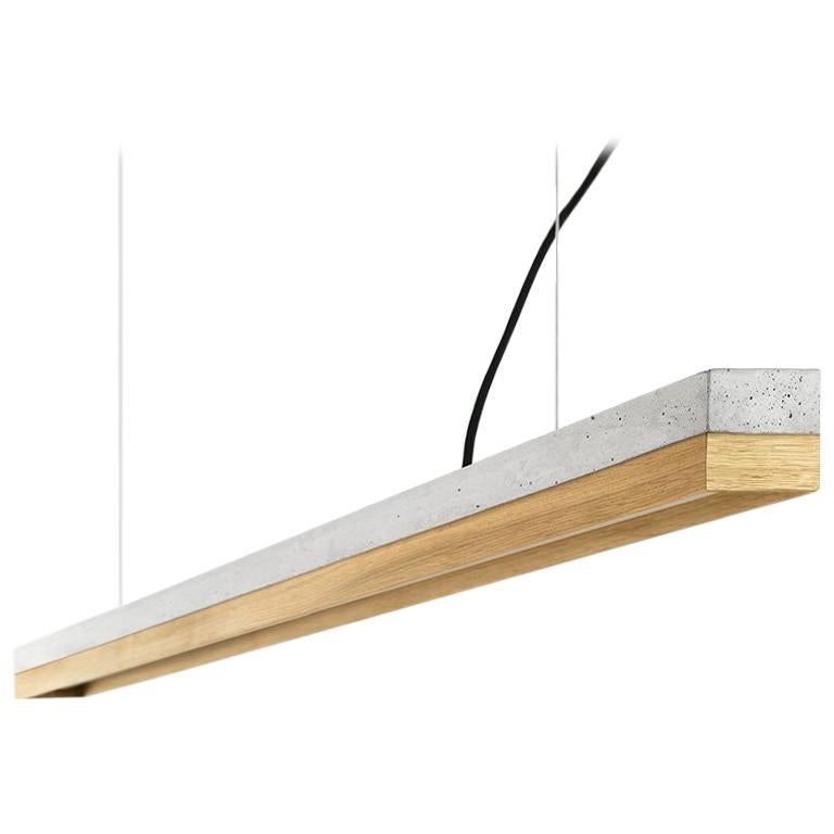Modern Oak And Grey Concrete Pendant Light Large Contemporary Table Modern Oak And Grey Concrete Pendant Light Large Contemporary Table For At 1stdibs