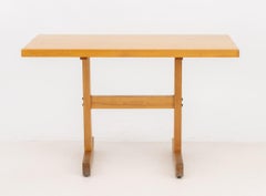 Modern Oak Blonde Wood Dining Table
