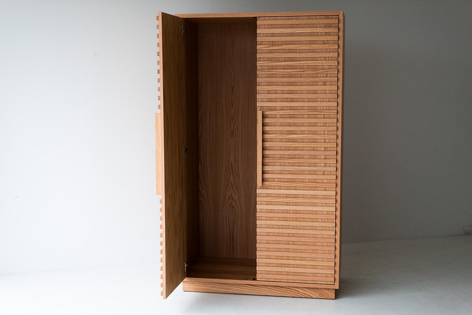 American Modern Oak Cabinet, Cicely Collection For Sale