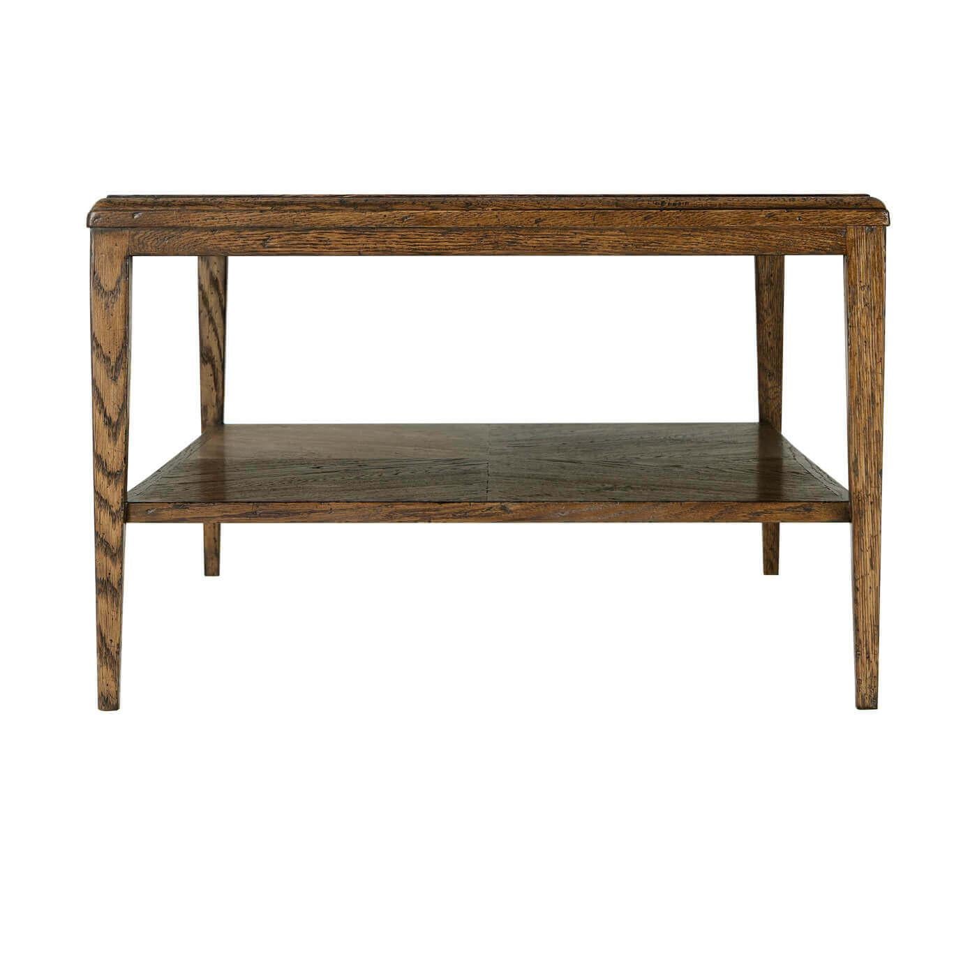 Contemporary Modern Oak Coffee Table - Dark Finish For Sale