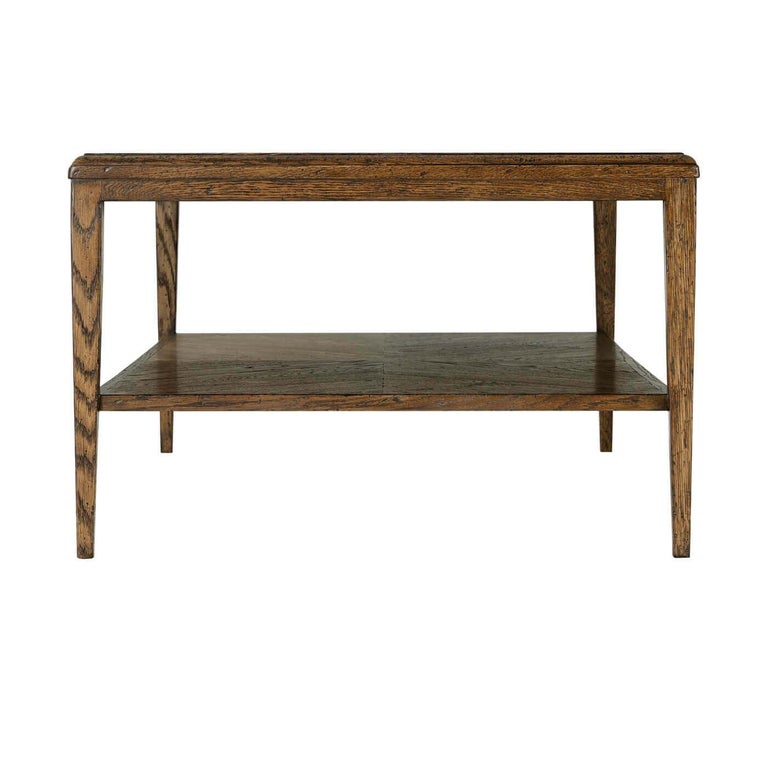 Modern Oak Coffee Table Dark Finish For Sale at 1stDibs