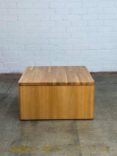 Modern Oak Coffee Table with Rounded Corners