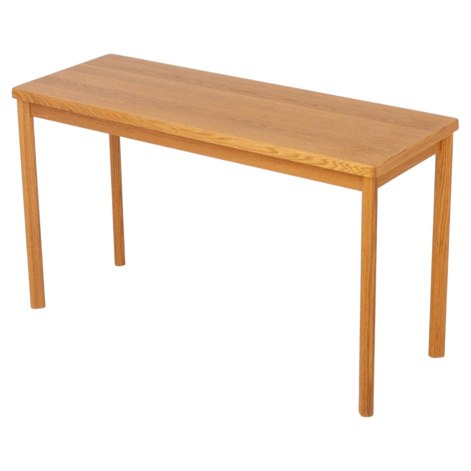 Modern Rectangular Oak Console Table, 20th Century For Sale
