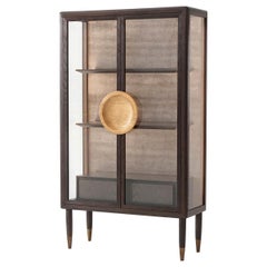 Modern Oak Display Cabinet