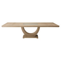 Tavolo da pranzo allungabile in Oak Modern disegnato da Greg Sheres, In magazzino