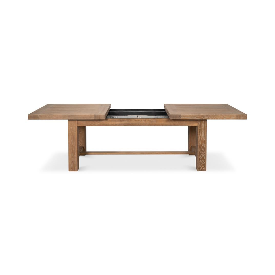 Asiatico Tavolo da pranzo allungabile moderno in Oak in vendita