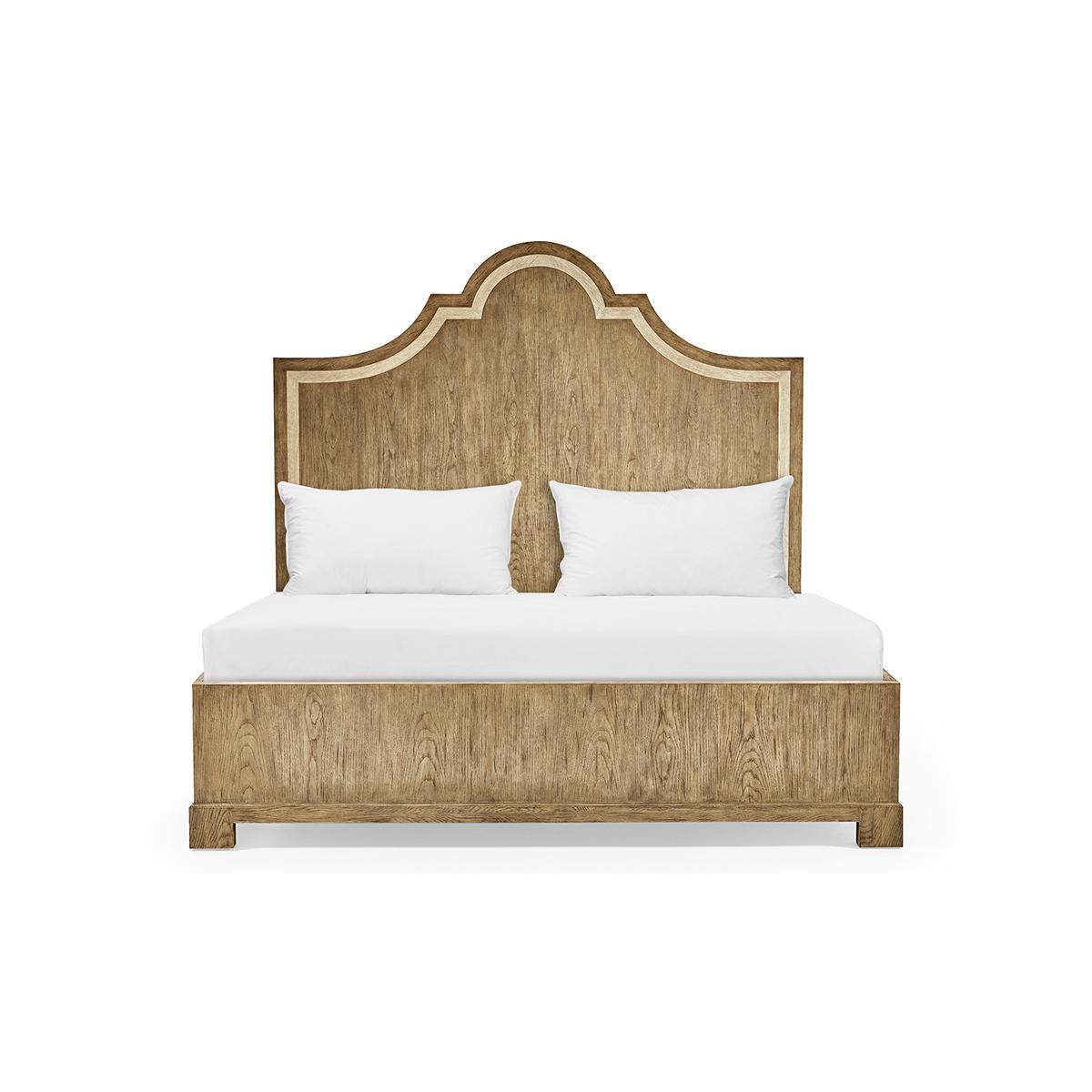 Introducing the Modern oak king size panel bed, the perfect addition to your bedroom that promises to provide you with an unparalleled sleeping experience. Its elegant and striking design boasts gentle yet expressive lines and unique textures that