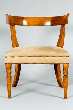 Modern Oak Klismos Chair