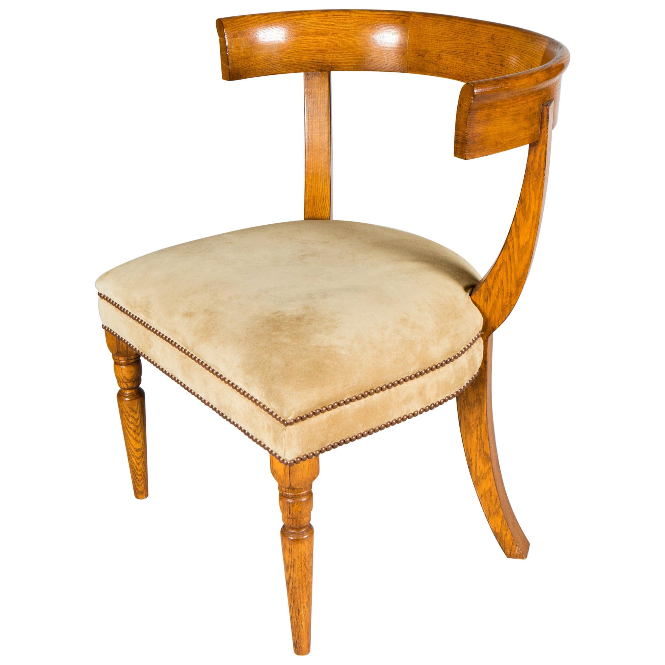 Modern Oak Klismos Chair
