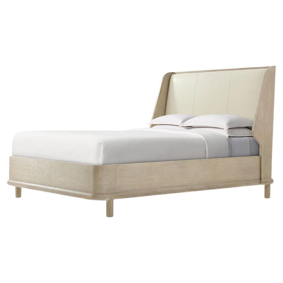Modern Oak Luxury Bed Frame Queen For Sale