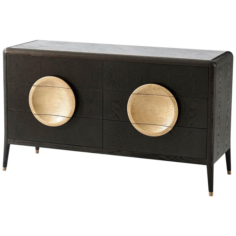 Modern Oak Marble Top Dresser at 1stDibs