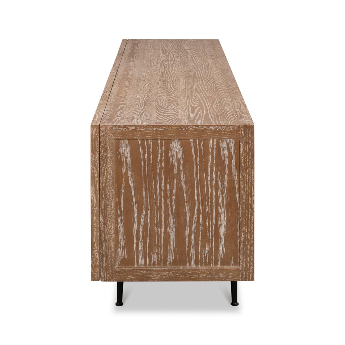 Wood Modern Oak Media Cabinet