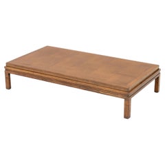 Modern Oak Rectangular Parquetry Coffee Table, 20th Century
