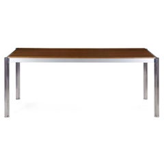 Table de bureau ou de salle à manger Shamrock en chêne et métal de George Ciancimino