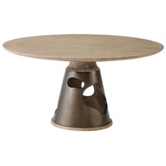 Modern Oak Round Breakfast Table