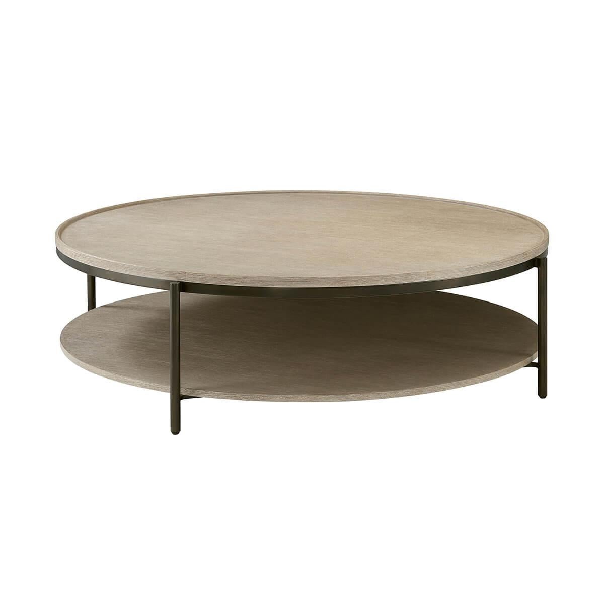 Moderne Table basse ronde en Oak Modernity en vente