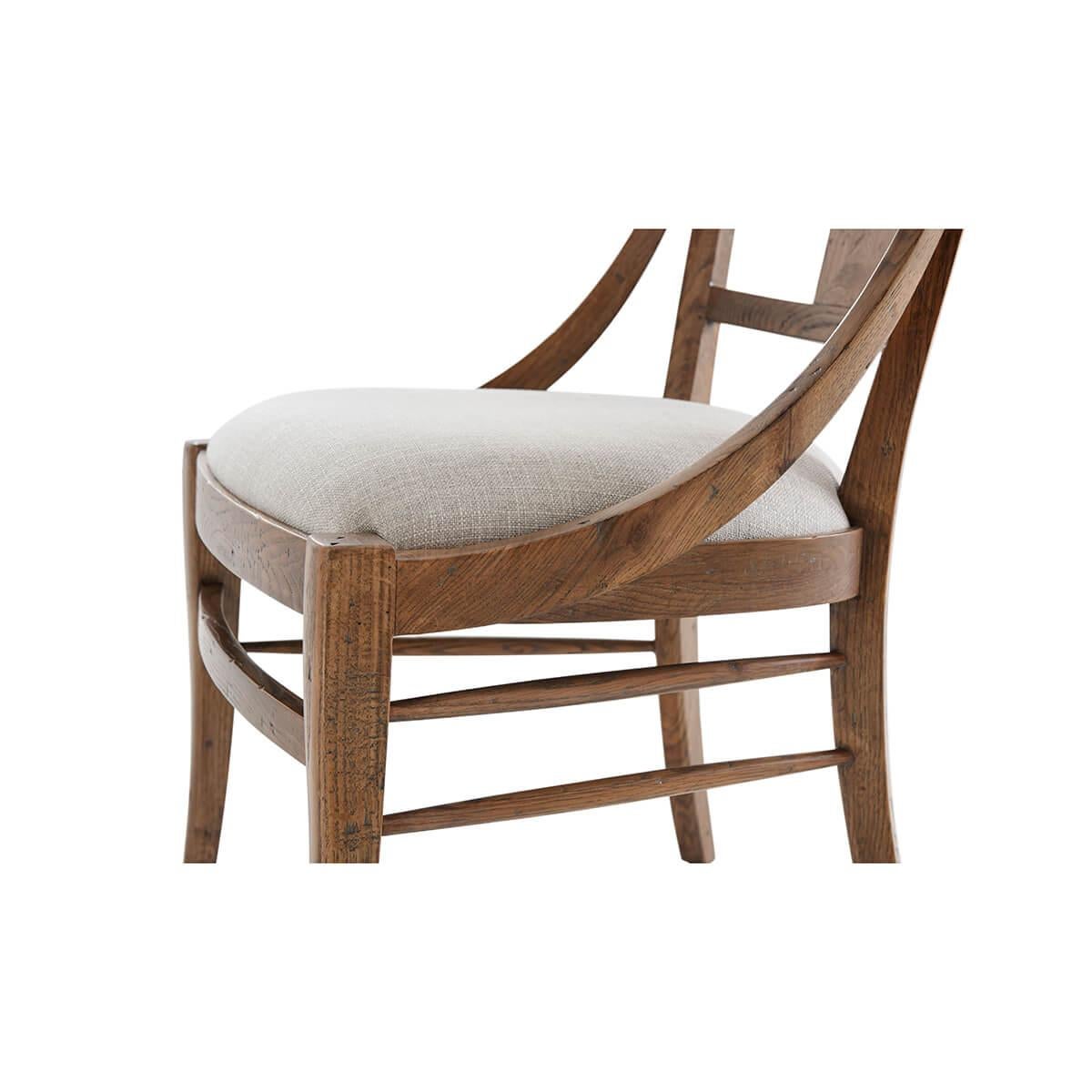 Modern Oak Scoop Back Dining Chair In New Condition For Sale In Westwood, NJ