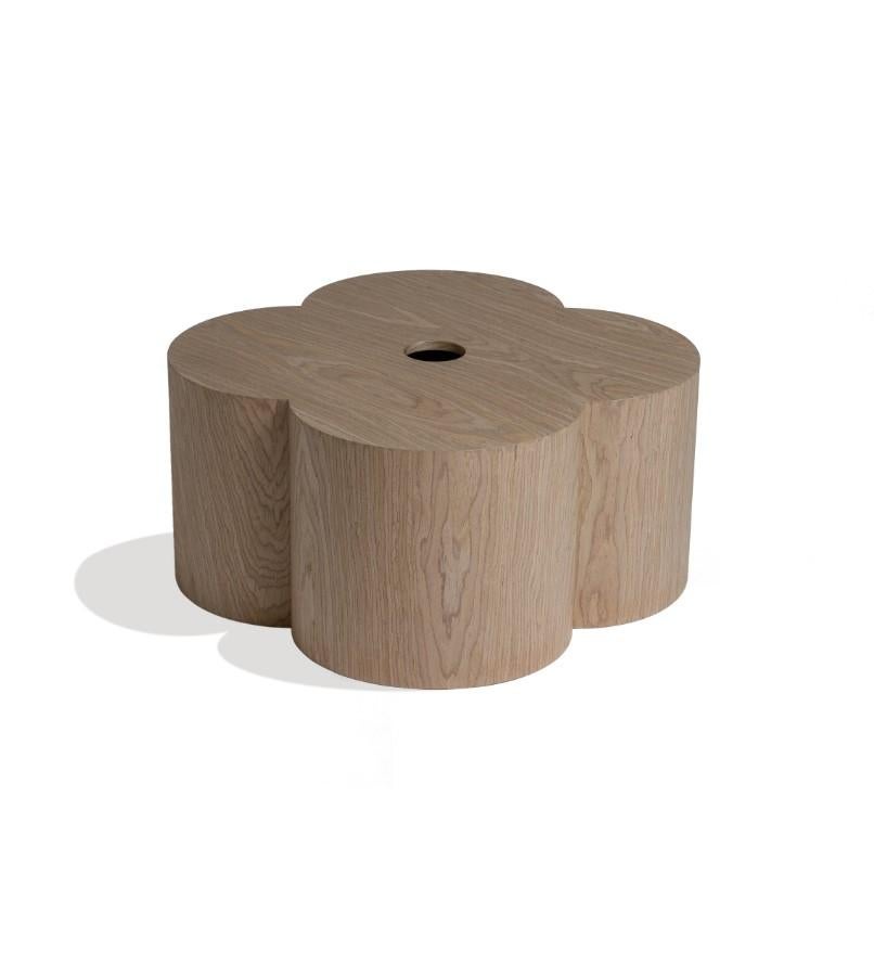 Wood Modern Oak Veneer Minimalist Table: Sleek Design for Contemporary Living Spaces For Sale
