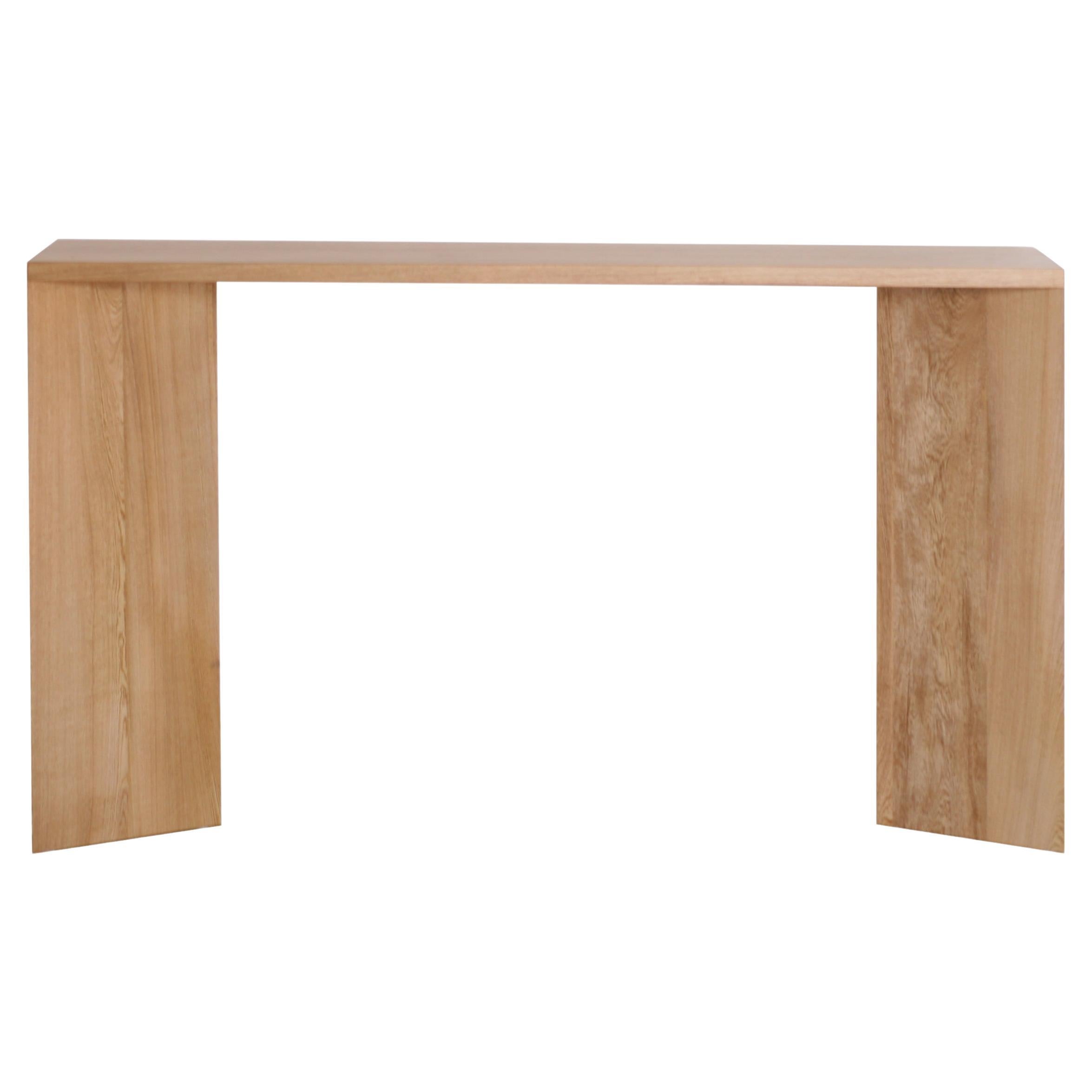 Modern Oak Wood  Console Table  For Sale