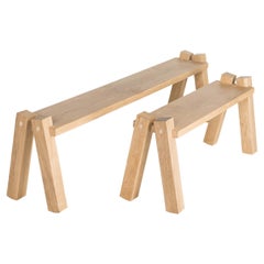 Modern Oak Wood End of Bed Bench by Alto Duo '3 Sizes'
