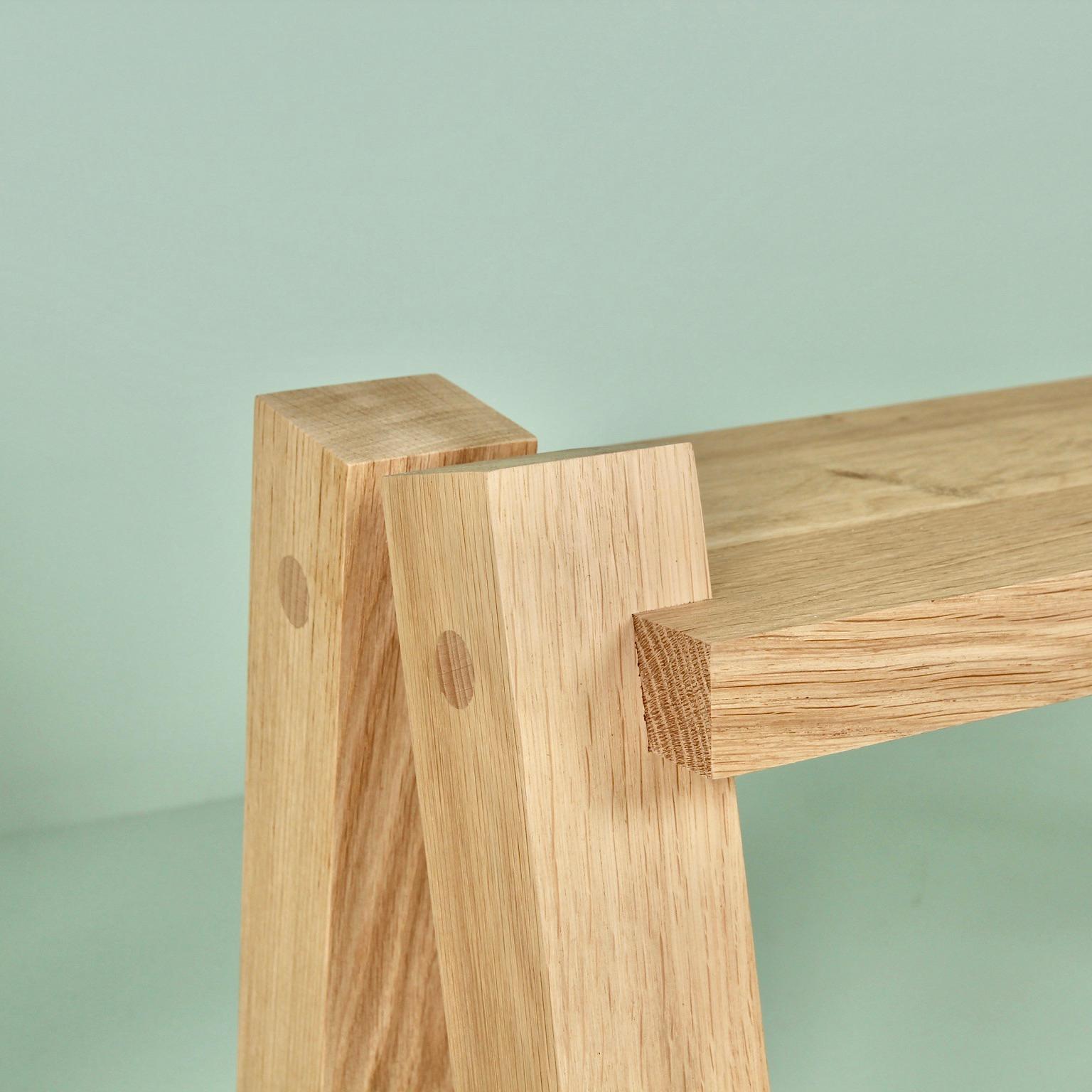 Modern Oak Wood Side Table by Alto Duo '3 Sizes' For Sale 1