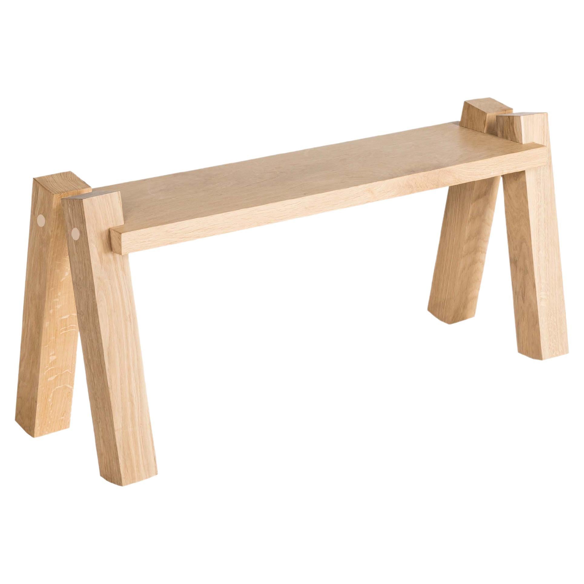 Modern Oak Wood Side Table by Alto Duo '3 Sizes' For Sale