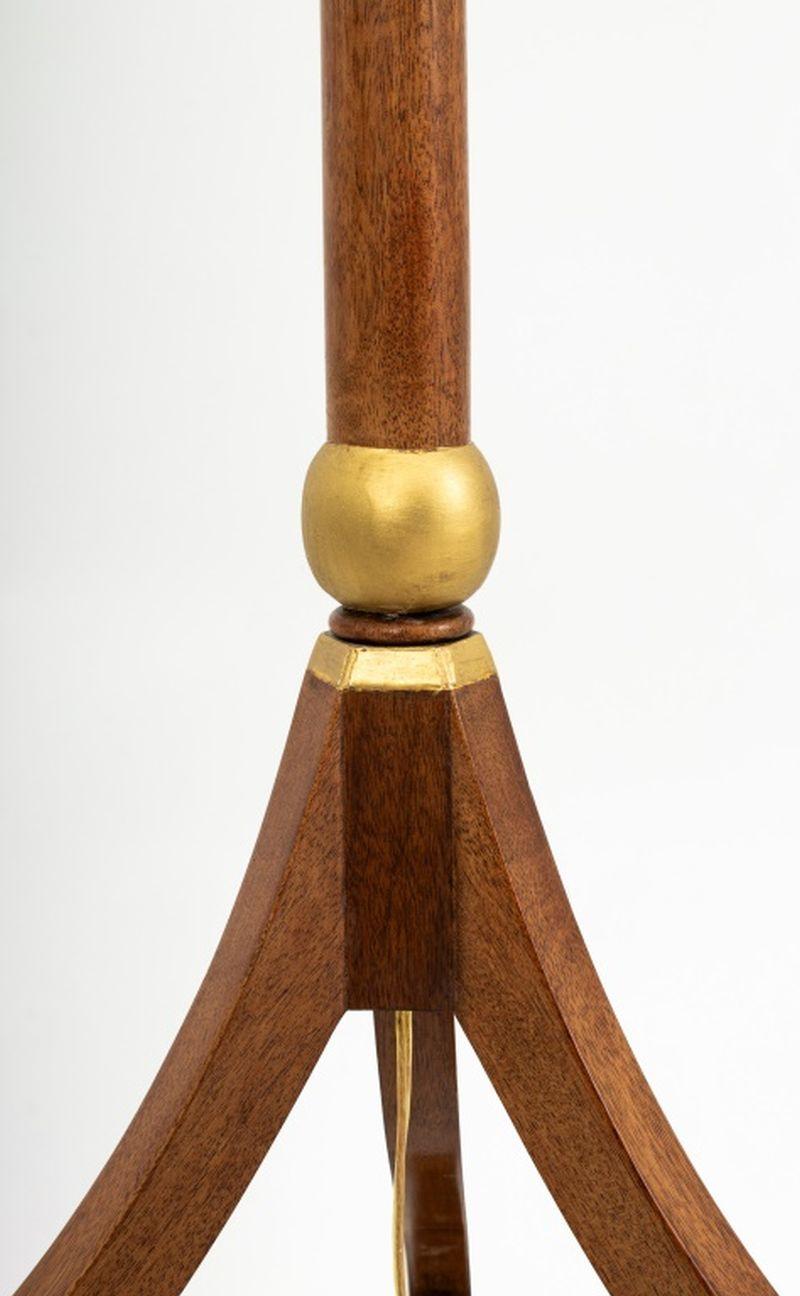 Modern Oak Wood Tripod Floor Lamp For Sale 2