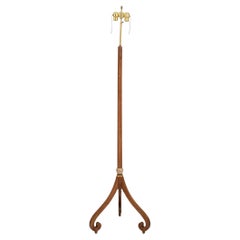 Modern Oak Wood Tripod Floor Lamp