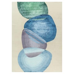 Tapis moderne Oasis noué à la main, en laine et soie de Doris Leslie Blau