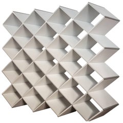 Modern Oblique Bookcase in Geometric Design